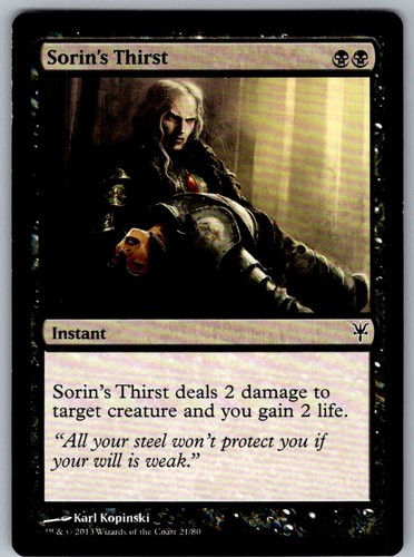 Sorin thirst common - sorin's, 21